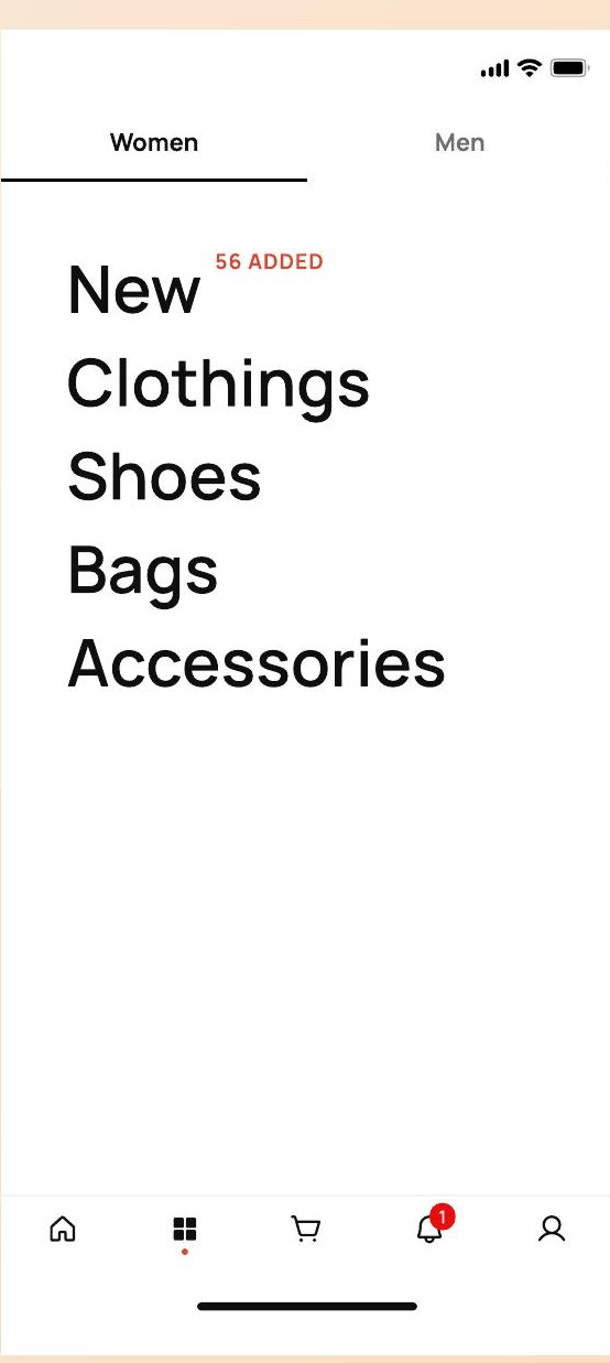 Rethread prototype screen: Browse / renting